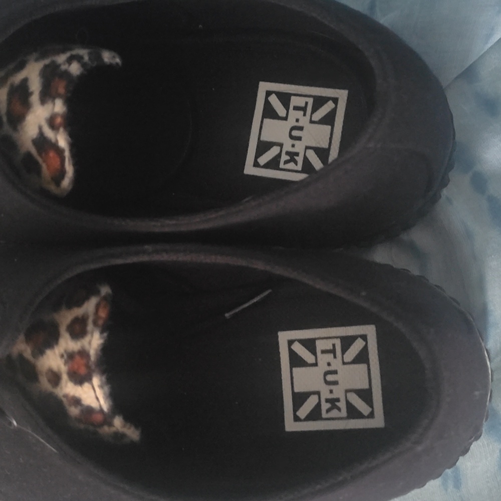 T.U.K Black & Leopard Tie Pointed Lace Up - Picture 5 of 8